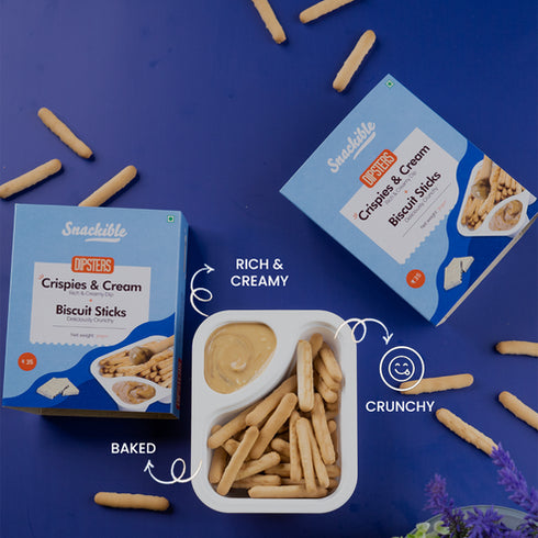 Snackible Crispies And Cream Dip With Sticks